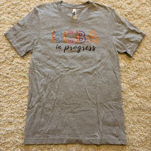 BCBA In Progress Floral Gray Tee Medium